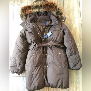 Gap kids size 10 mid length jacket w/ belt